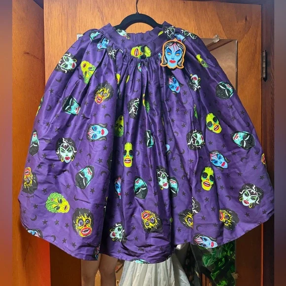 Vixen by Micheline Pitt Purple Ben Cooper Mask Skirt Small - Picture 2 of 7